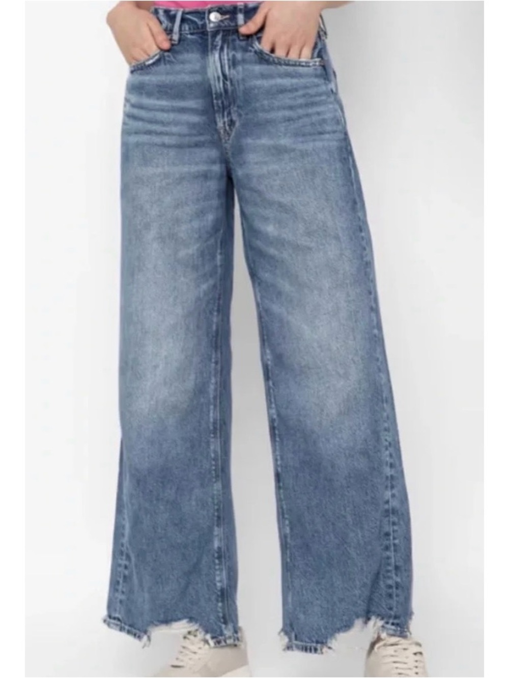 Classic Wide-Leg Women's Jeans - Light Blue